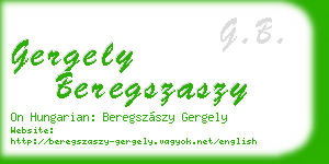 gergely beregszaszy business card