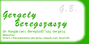 gergely beregszaszy business card